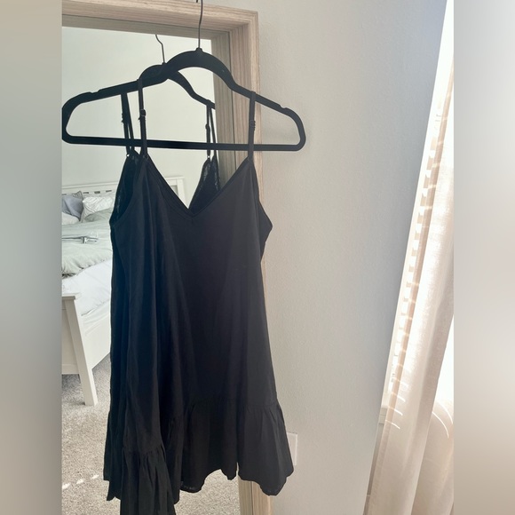 NWOT Black Ruffle Trim Cami Dress - Picture 3 of 5